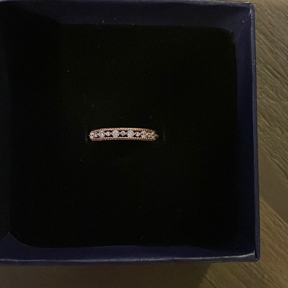Blush and bar rose gold Joyce ring